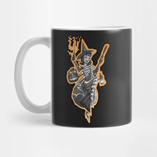 Halloween Spider Witch Grey Mug